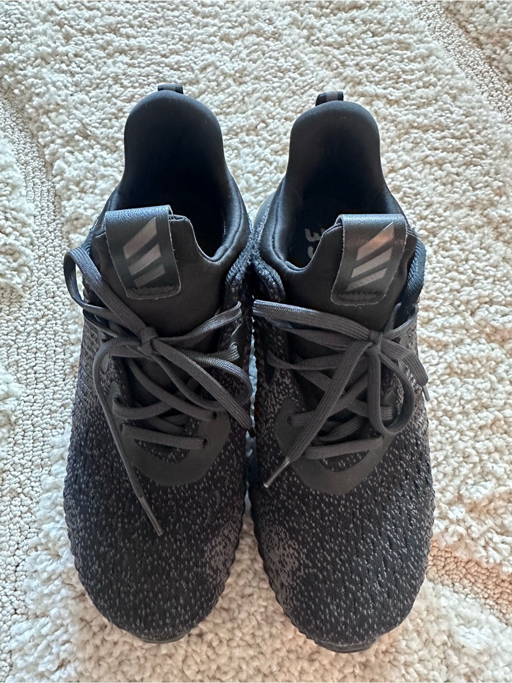 Adidas Black Knit Running Shoes